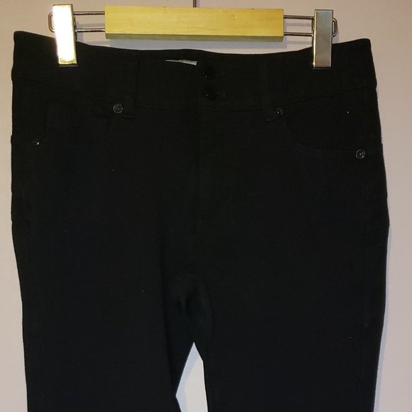 Tristan Women's Size M Blck High Waist Fitted Thigh Stretch Pants - Pre-Owned - Picture 6 of 7